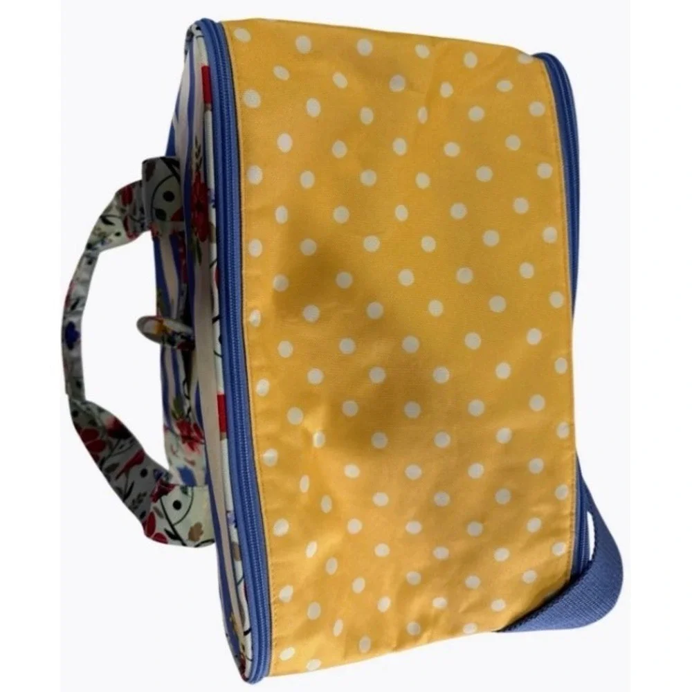 Matilda Jane Floral Diaper Bag Blue Stripe Polka Dot Travel Tote Cottagecore